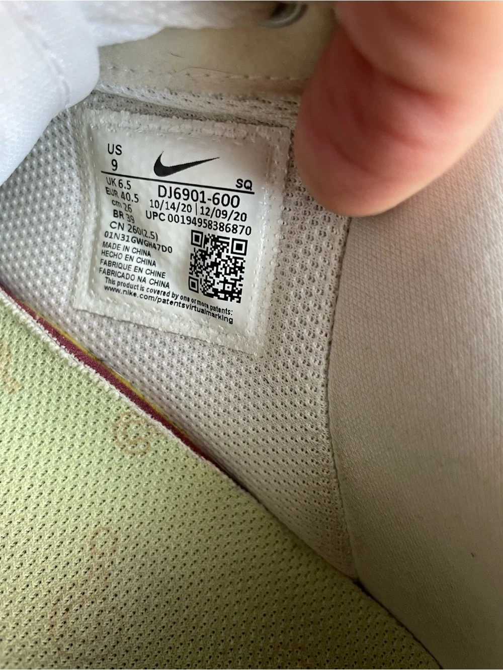 Nike Air Force 1 '07 Premium Tear Away Pastel Reveal Women’s Size 9
